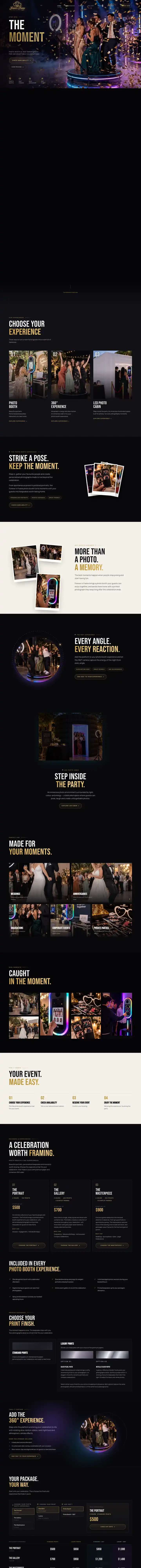 Full-page tour of the Forever in Frame website